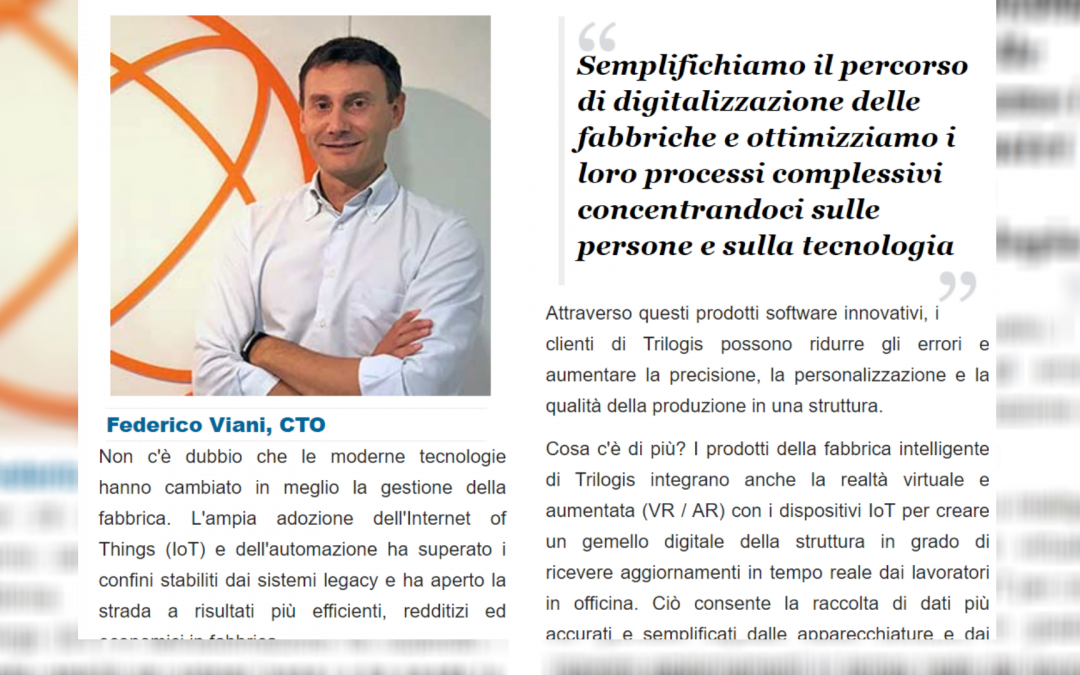 TRACCIA 5.0 leggi l’articolo sulla rivista “MANUFACTORING TECHNOLOGY INSIGHTS”